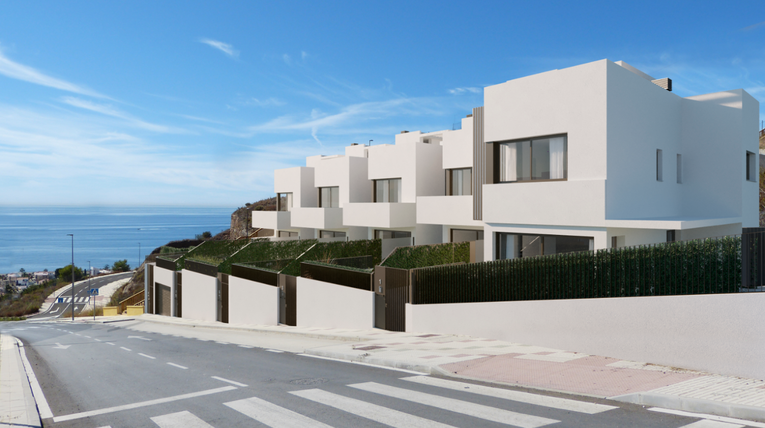 Residenties met uitgestrekte terrassen en panoramisch uitzicht op zee in Rincon de la Victoria, Malaga