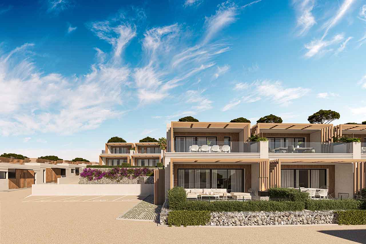 Maisons de ville modernes : fonctionnelles, innovantes et en harmonie avec la nature à Mijas, Malaga