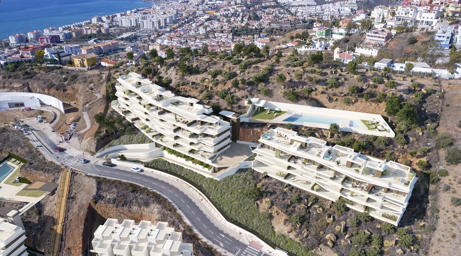 An exclusive development offering terraces with sea views in Rincon de la Victoria