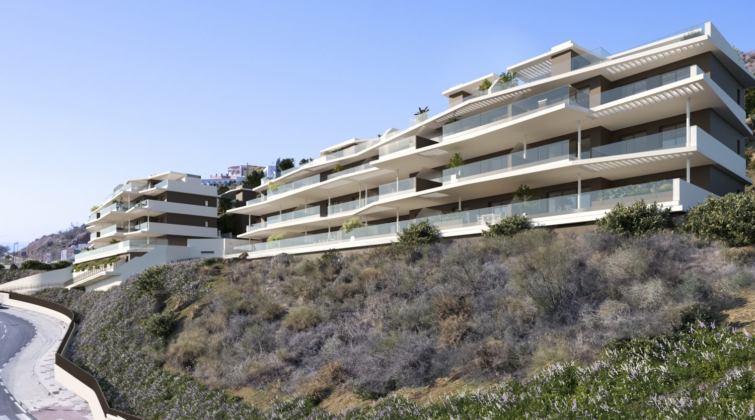 Eine exklusive Anlage mit Terrassen mit Meerblick in Rincón de la Victoria