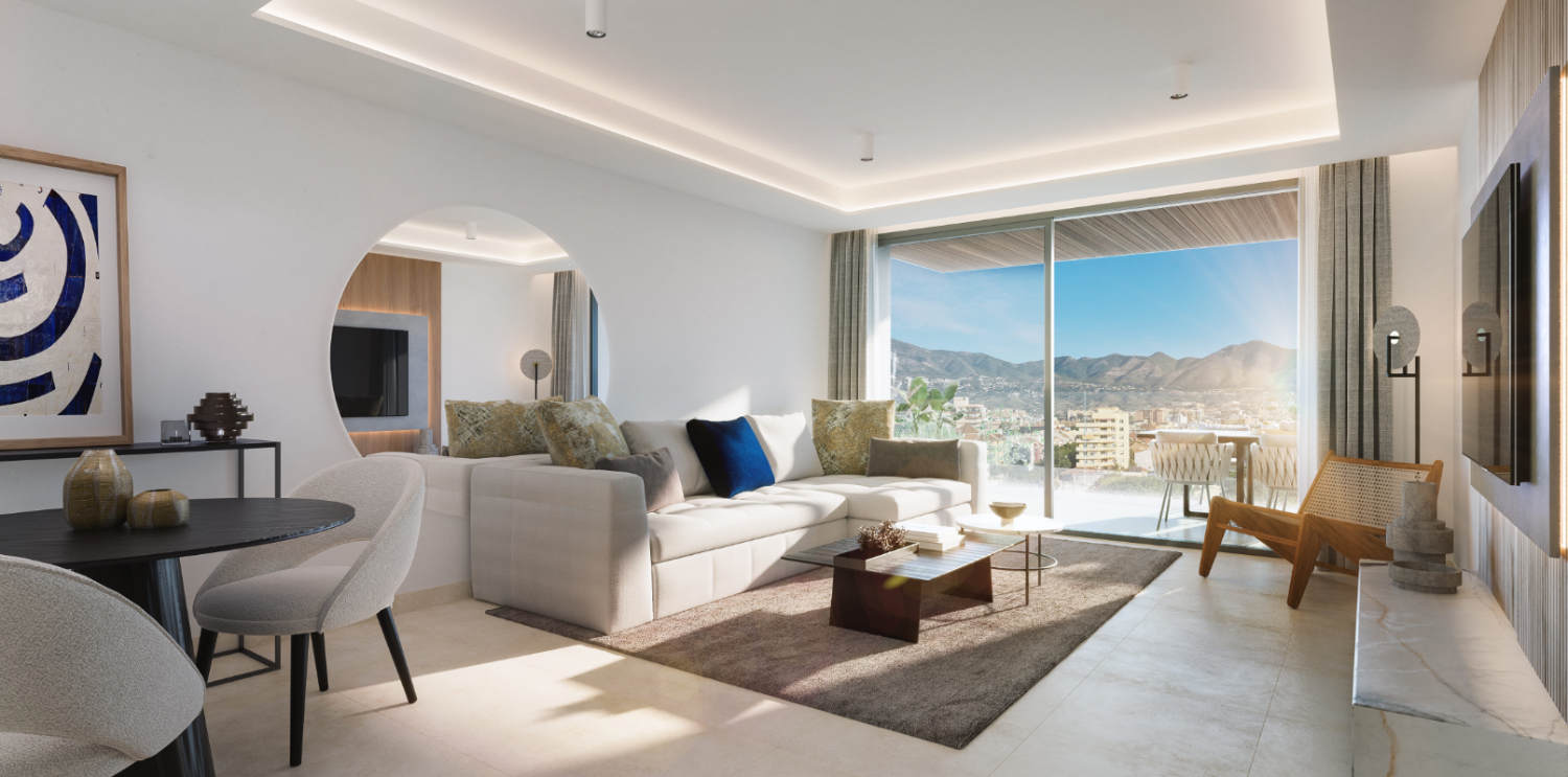 Luxe residenties met modern design, harmonieus geïntegreerd in hun omgeving in Fuengirola, Malaga