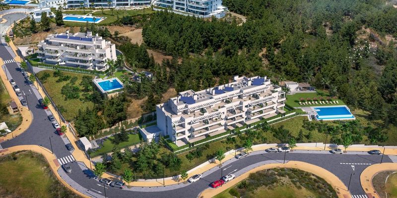 Gated residential complex, Mijas, Málaga. All homes have a garage space and storage room.