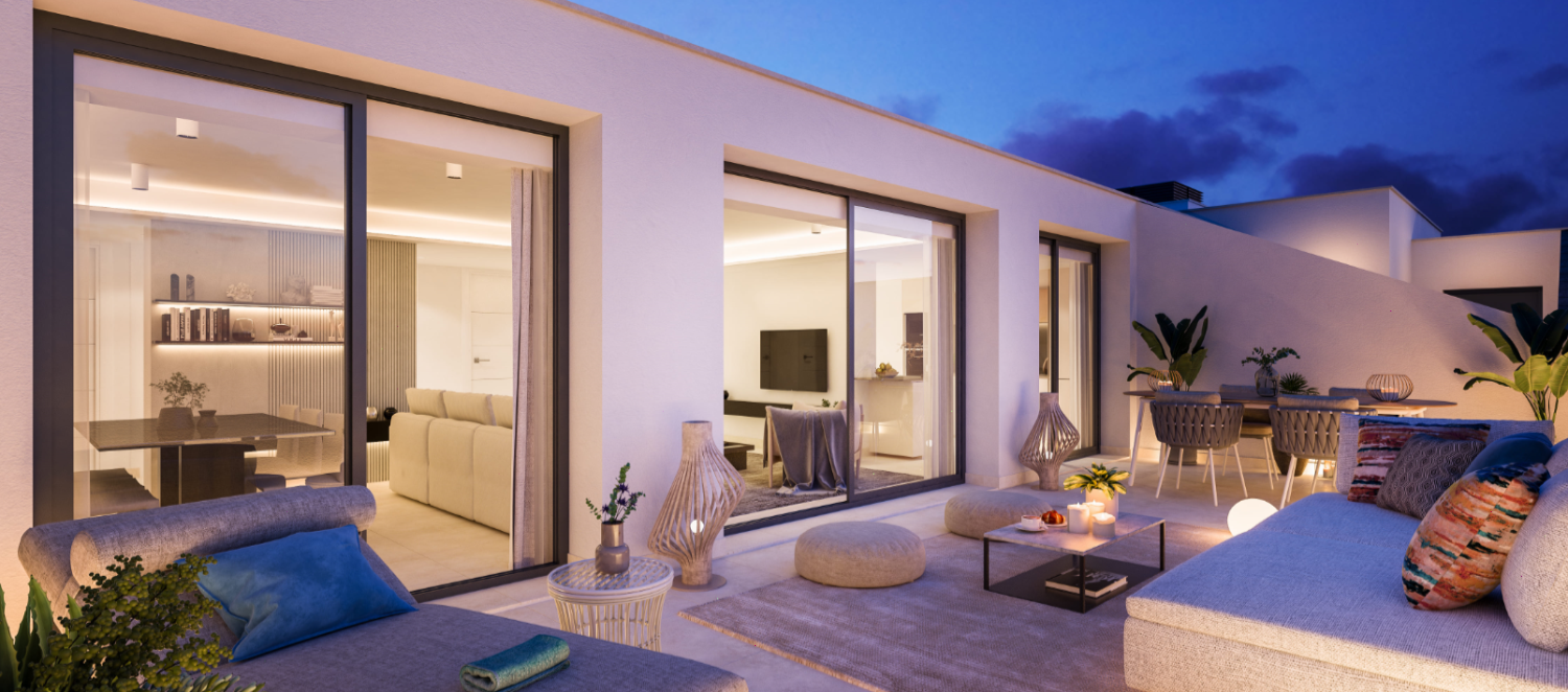 Luxury residences with modern design, harmoniously integrated with their surroundings in Fuengirola, Malaga