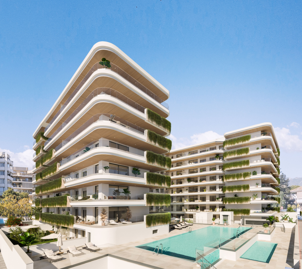 Luxury residences with modern design, harmoniously integrated with their surroundings in Fuengirola, Malaga