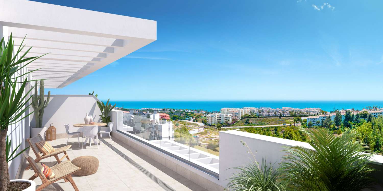 Complejo residencial cerrado, Mijas, Málaga. Todas las viviendas cuentan con plaza de garaje y trastero