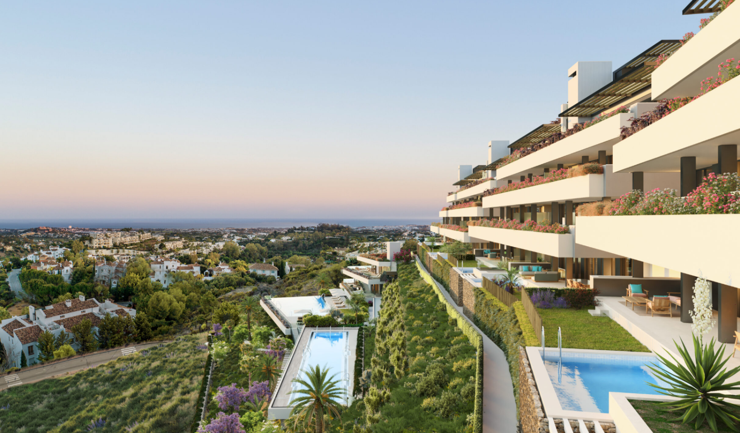 Et hjem hvor du kan leve et liv fullt av komfort og hvor du kan tenke på et av de vakreste landskapene på Costa del Sol, Benahavís, Malaga.