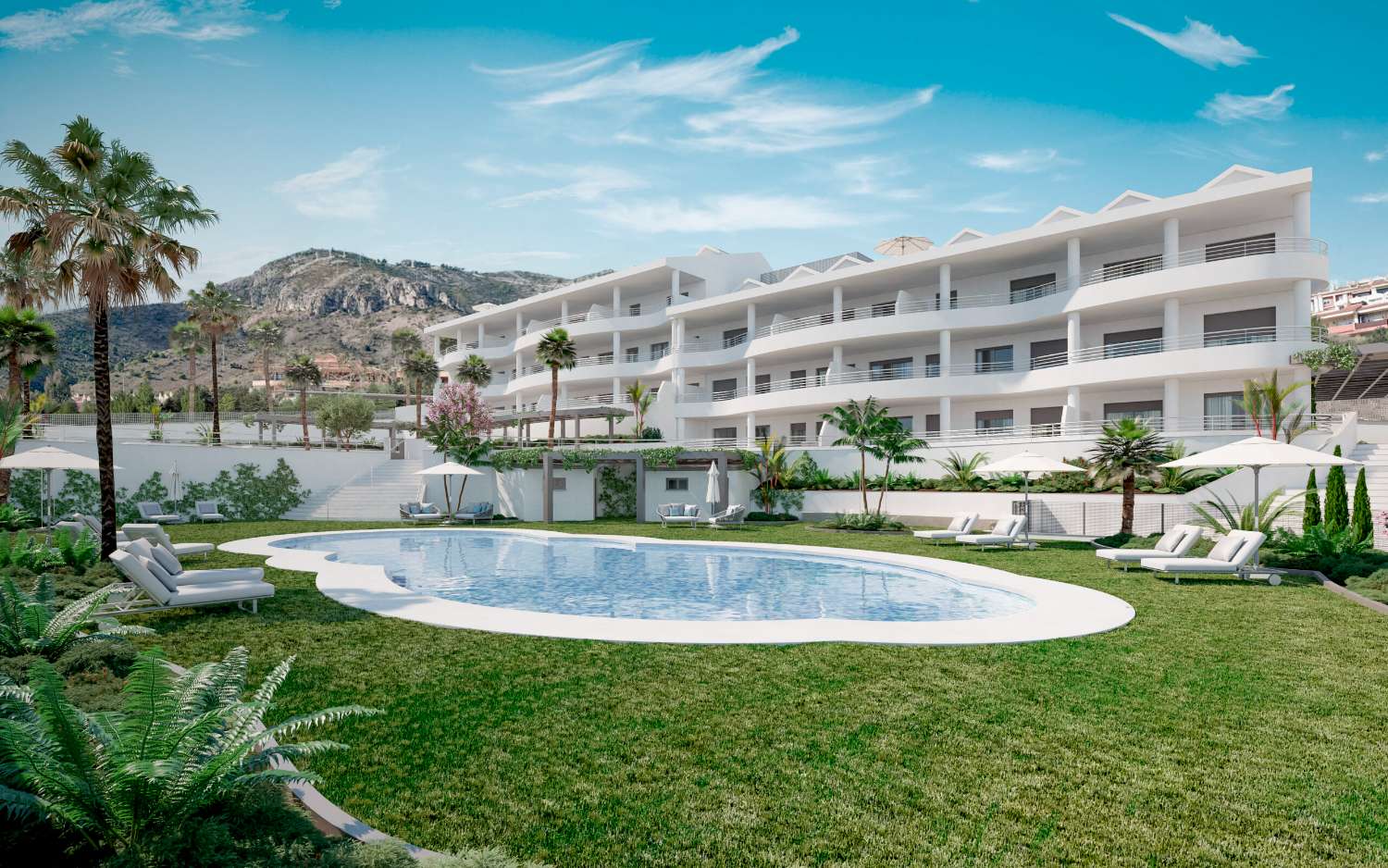 Spacious terraces with sea views