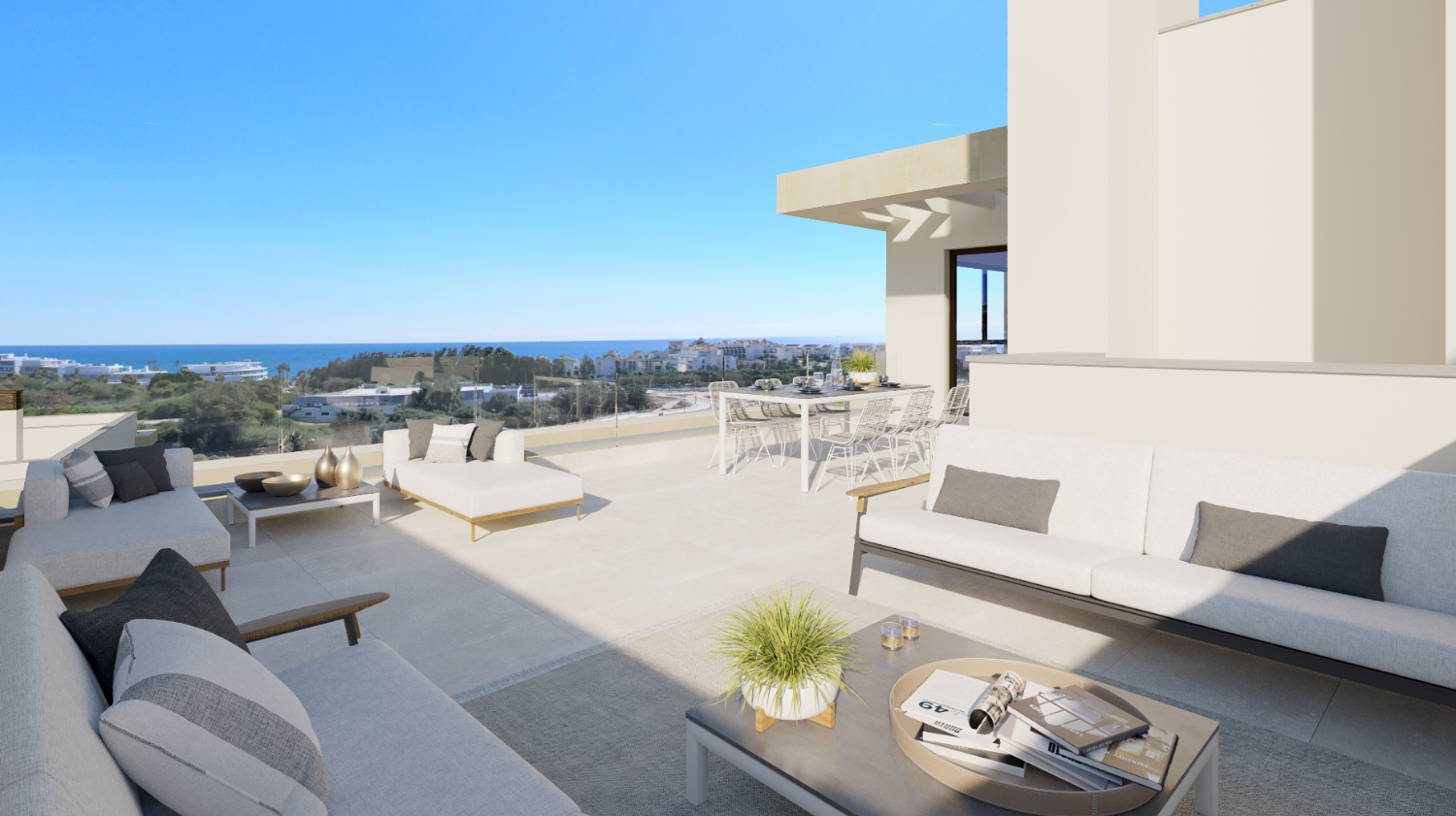 El complejo residencial se encuentra en una excelente ubicación en la zona de arroyo Enmedio, Estepona, a pocos minutos de la playa