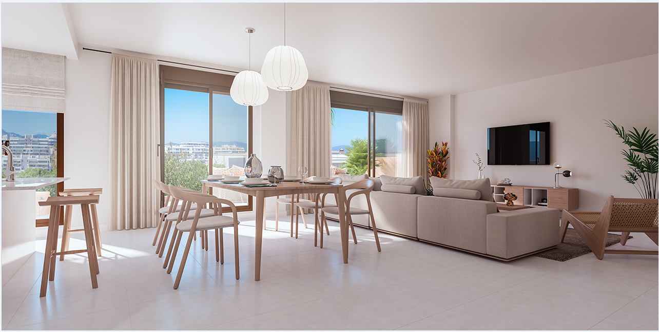 Residencial ubicado a escasos minutos de la playa, el corazón urbano y el puerto deportivo de Estepona