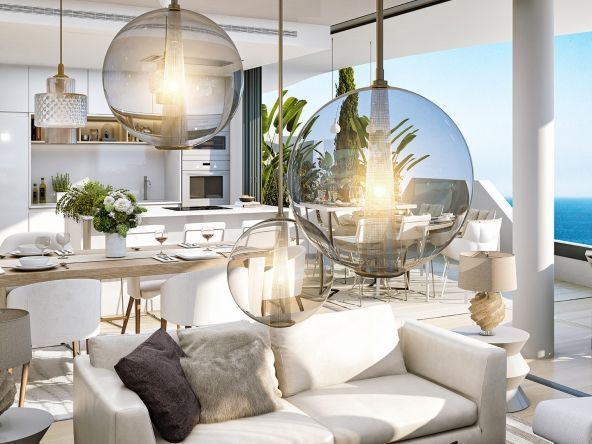 Nieuw luxe complex met spectaculair uitzicht op zee in El Higuerón, Benalmádena