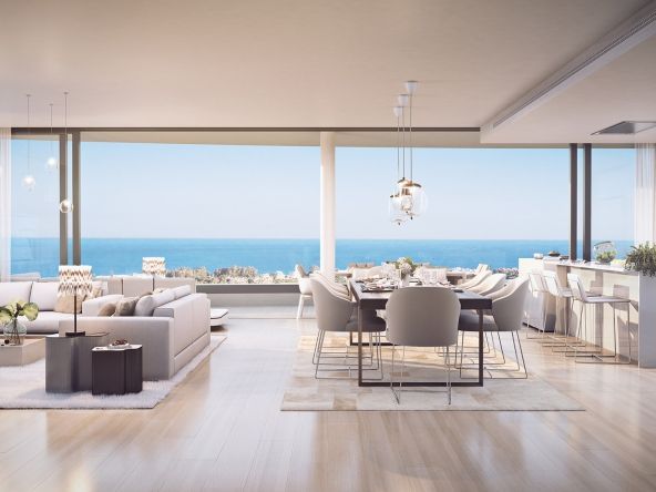 Nieuw luxe complex met spectaculair uitzicht op zee in El Higuerón, Benalmádena