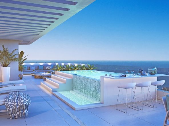 Nieuw luxe complex met spectaculair uitzicht op zee in El Higuerón, Benalmádena