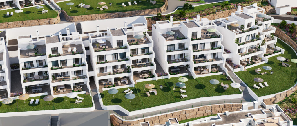 Exclusive 2 and 3 bedroom residential located next to Estepona Golf