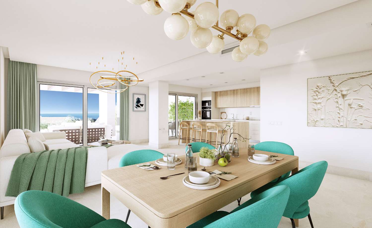 Spacious apartment with spectacular views， 贝纳哈维斯， 马拉加